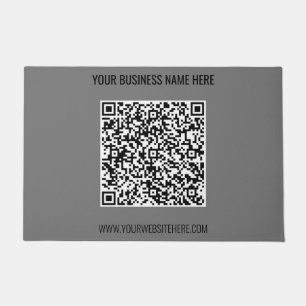 Your QR Code Custom Text and Color Company Doormat