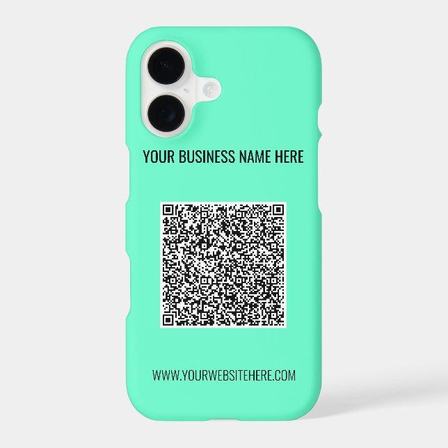Your QR Code Custom Text and Color iPhone Case (Back)