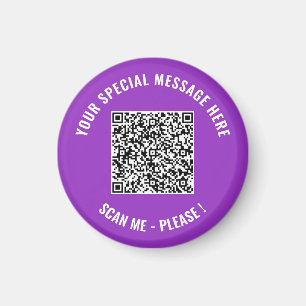 Your QR Code Custom Text and Color Magnet Template
