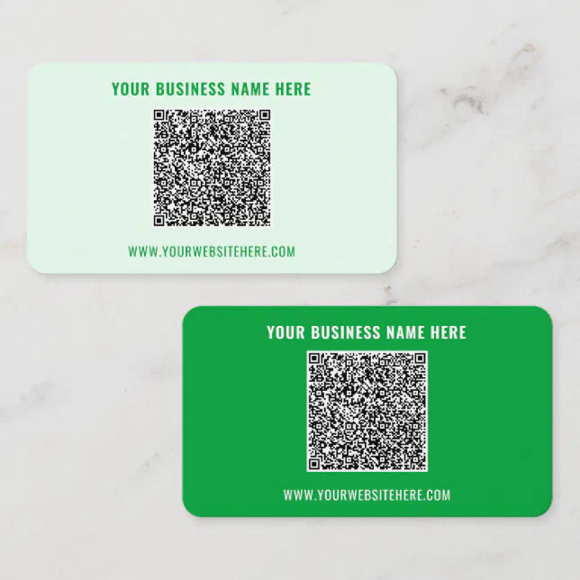 Your QR Code Custom Text and Colors Business Card | Zazzle