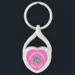 Your QR Code Custom Text and Colors Keychain Gift<br><div class="desc">Custom Colors and Fonts - Personalized Keychain with Your QR Code Scan Info and Custom Text Keychains Gift - Add Your QR Code - Image - Photo or Logo / and Text - Name or other info / message - Resize and Move or Remove / Add Elements - Image /...</div>