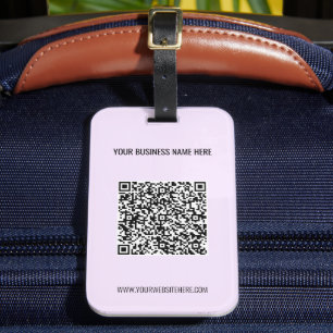 Your QR Code Custom Text and Colors Luggage Tag