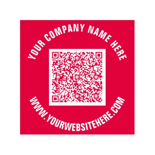 Your QR Code Custom Text and Colors Modern Stamp