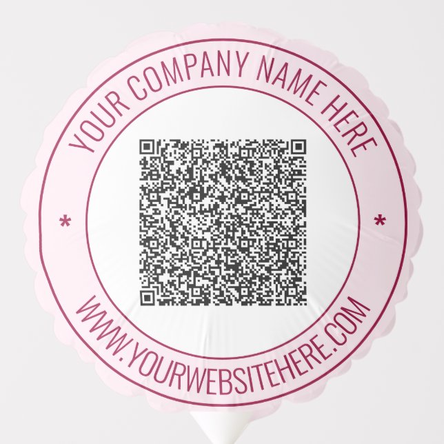 Your QR Code Custom Text Balloon Choose Colors (Front)