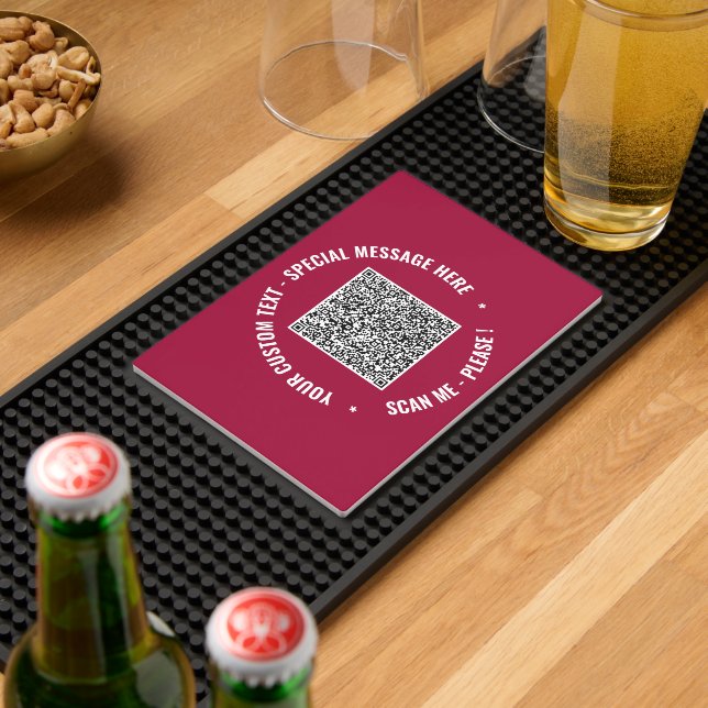 Your QR Code Custom Text Bar Mat Choose Colors (Insitu (Bar 2))