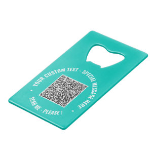 Your QR Code Custom Text Branded Bottle Opener