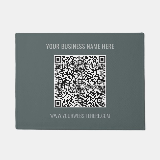 Your QR Code Custom Text Branded Business Doormat (Front)