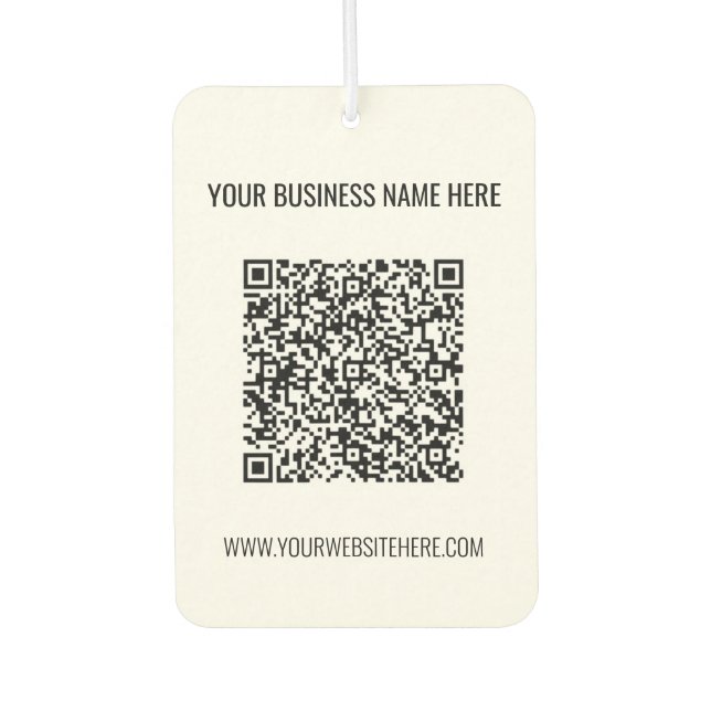 Your QR Code Custom Text Business Air Freshener (Front)