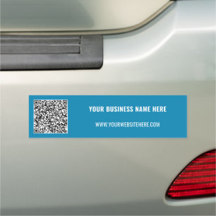Your QR Code Custom Text Business Car Magnet