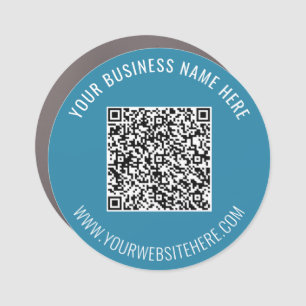 Your QR Code Custom Text Business Car Magnet