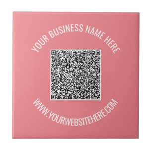 Your QR Code Custom Text Business Ceramic Tile