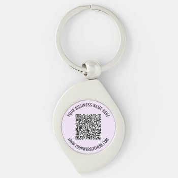 Your Qr Code Custom Text Business Gift Keychain by Migned at Zazzle