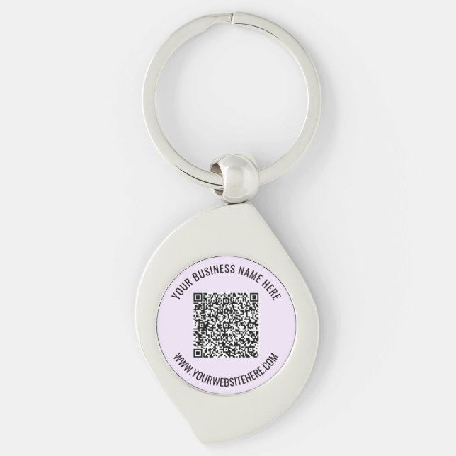 Your QR Code Custom Text Business Gift Keychain (Front)