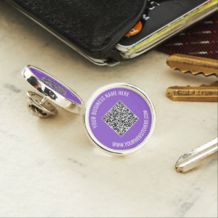 Your QR Code Custom Text Business Gift Lapel Pin