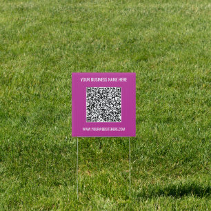 Your QR Code Custom Text Business Outdoor Sign