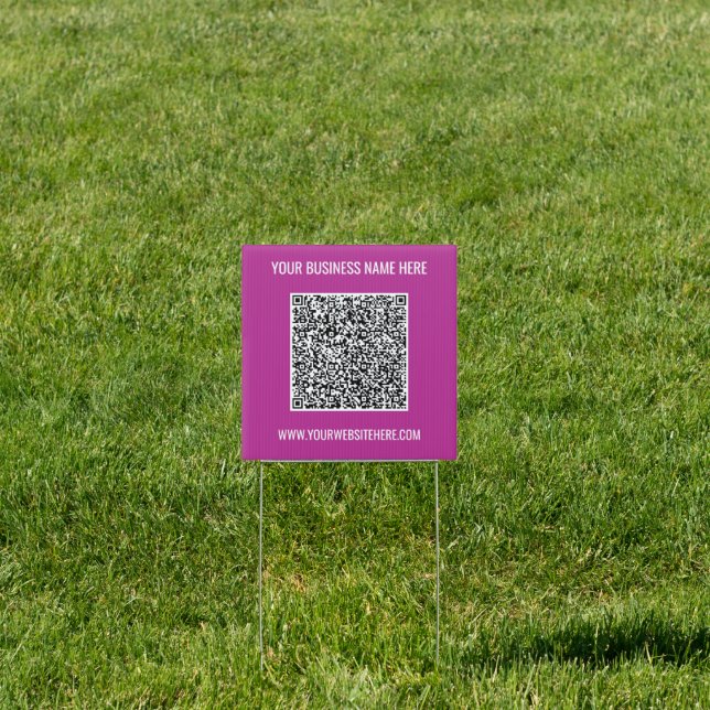 Your QR Code Custom Text Business Outdoor Sign (Insitu)