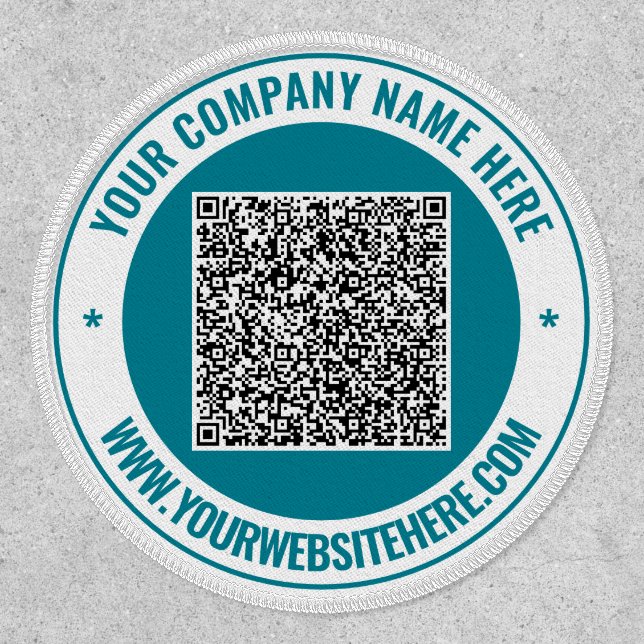 Your QR Code Custom Text Business Patch Template (Front)