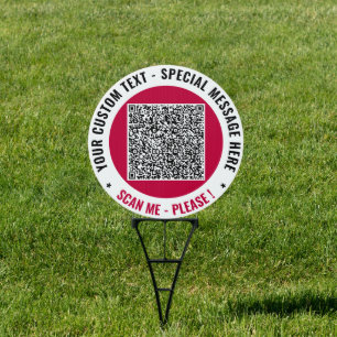 Your QR Code Custom Text Business Promotional Sign