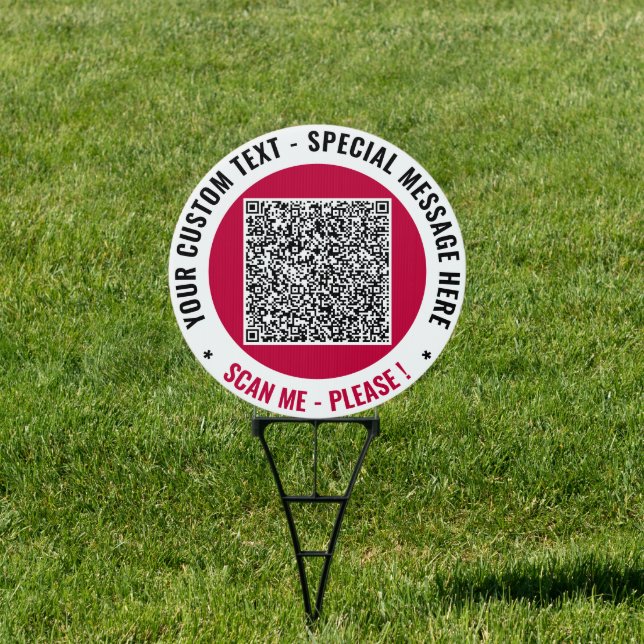 Your QR Code Custom Text Business Promotional Sign (Insitu)