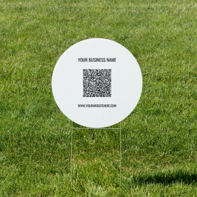 Your QR Code Custom Text Business Promotional Sign (Insitu)