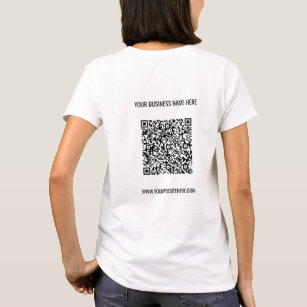 Your QR Code Custom Text Business T-Shirt Gift