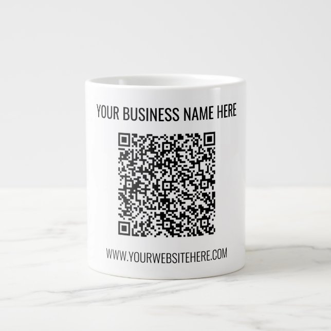 Your QR Code Custom Text Coffee Mug Template (Front)