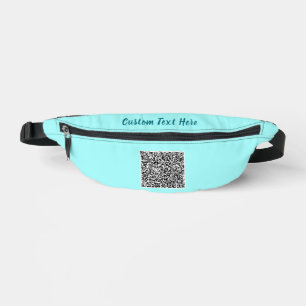 Your QR Code Custom Text Fanny Pack Choose Colors