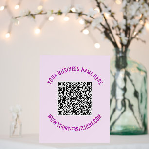 Your QR Code Custom Text Foam Board Choose Colors