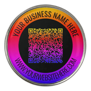 Your QR Code Custom Text Golf Ball Marker Template