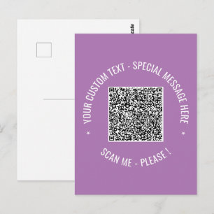 Your QR Code Custom Text Greeting Card Template