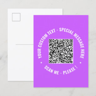 Your QR Code Custom Text Greeting Card Template