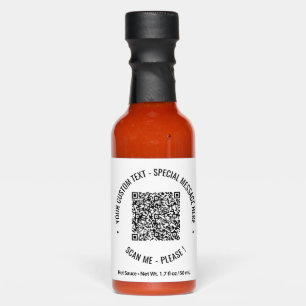 Your QR Code Custom Text Hot Sauces Example