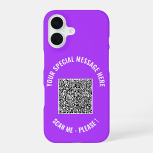 Your QR Code Custom Text iPhone Case Choose Color