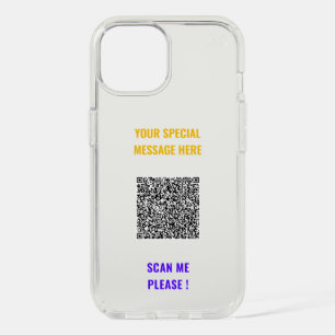 Your QR Code Custom Text iPhone Case Choose Colors