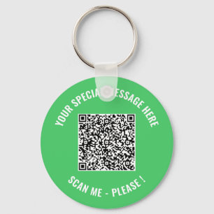 Your QR Code Custom Text Keychain - Choose Colors
