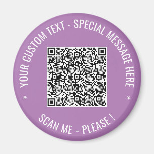 Your QR Code Custom Text Magnet - Choose Colors