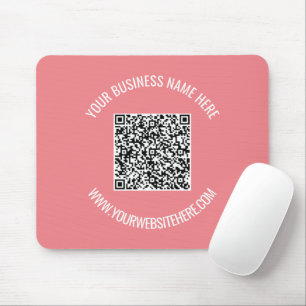 Your QR Code Custom Text Mouse Pad Choose Color