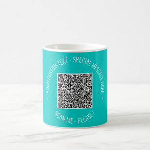Your QR Code Custom Text Mug Custom Color