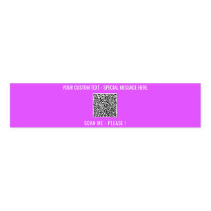 Your QR Code Custom Text Napkin Bands Choose Color