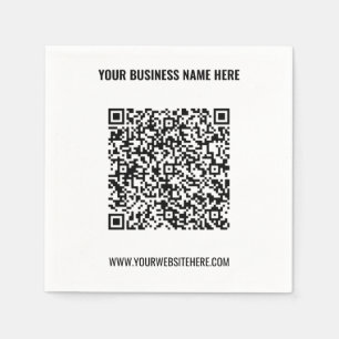 Your QR Code Custom Text Napkins Choose Colors