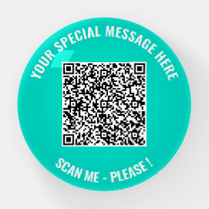 Your QR Code Custom Text Paperweight Example