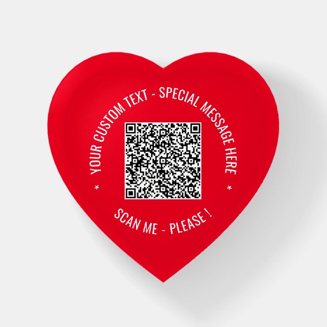 Your QR Code Custom Text Paperweight Template (Front)