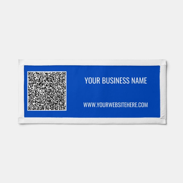 Your QR Code Custom Text Pennant Choose Colors (Front)
