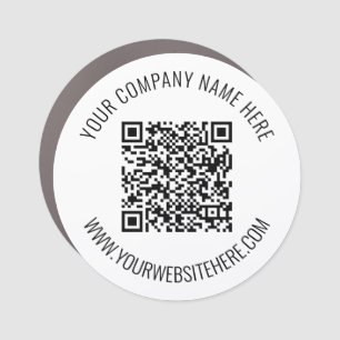 Your QR Code Custom Text Personalized Car Magnet