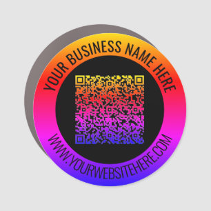 Your QR Code Custom Text Personalized Car Magnet