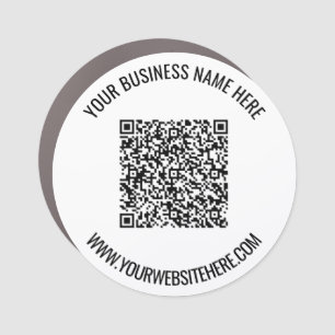 Your QR Code Custom Text Personalized Car Magnet