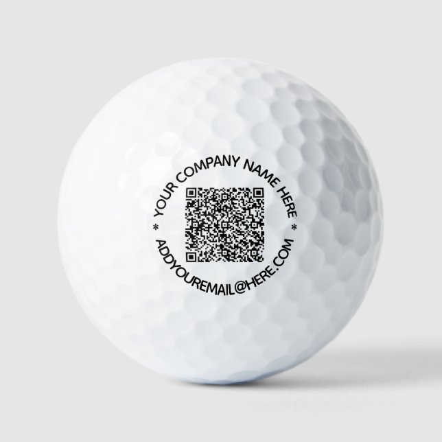 Your QR Code Custom Text Personalized Golf Balls (Front)