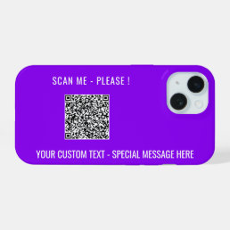 Your QR Code Custom Text Personalized iPhone Case