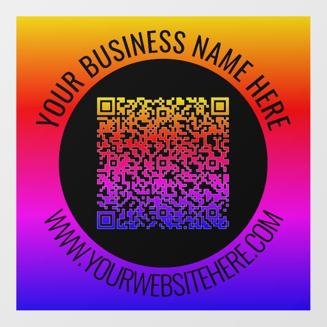 Your QR Code Custom Text Personalized Wall Decal (Front)