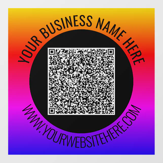 Your QR Code Custom Text Personalized Wall Decal | Zazzle